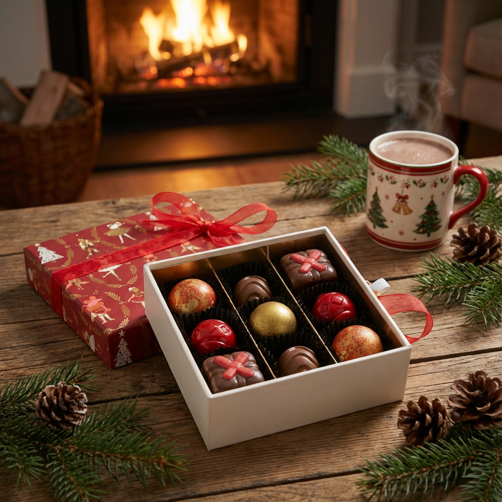 Enchanted Christmas Pralines Box: 135g of Belgian Chocolate