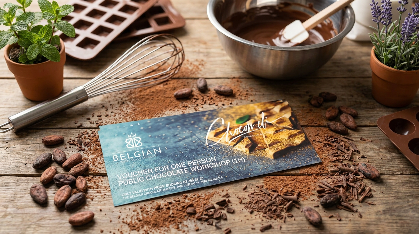Chocolate workshop gift voucher: Belgian bean-to-bar experience