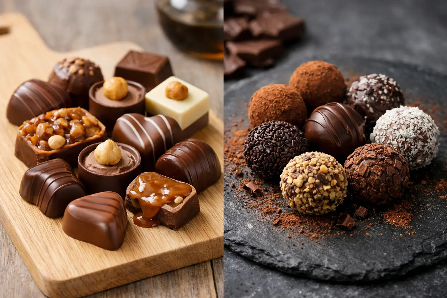 Pralines vs chocolate truffles explained