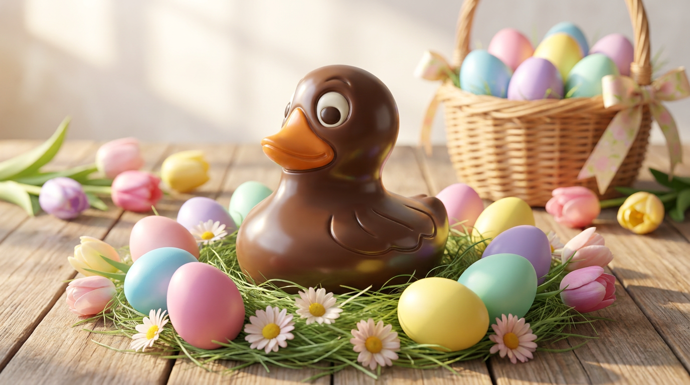 Milk chocolate duck 75g: A Belgian treat for gifting