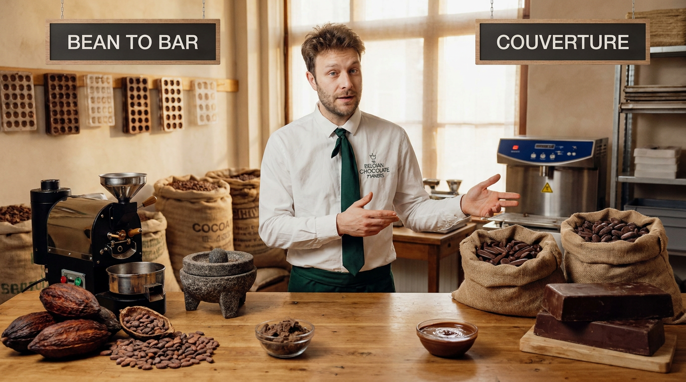 Bean to bar vs couverture explained
