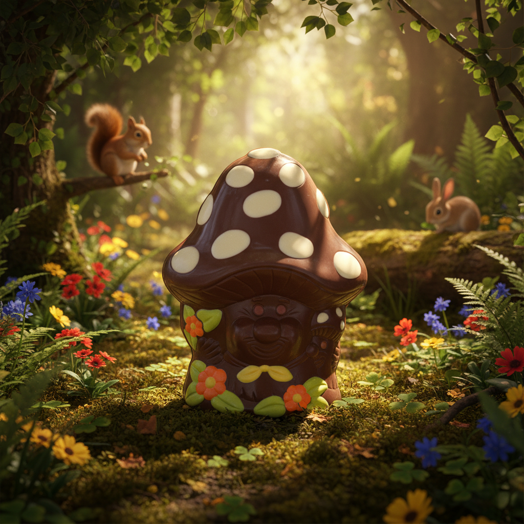 Lächelnde dunkle Schokolade Pilz 160g