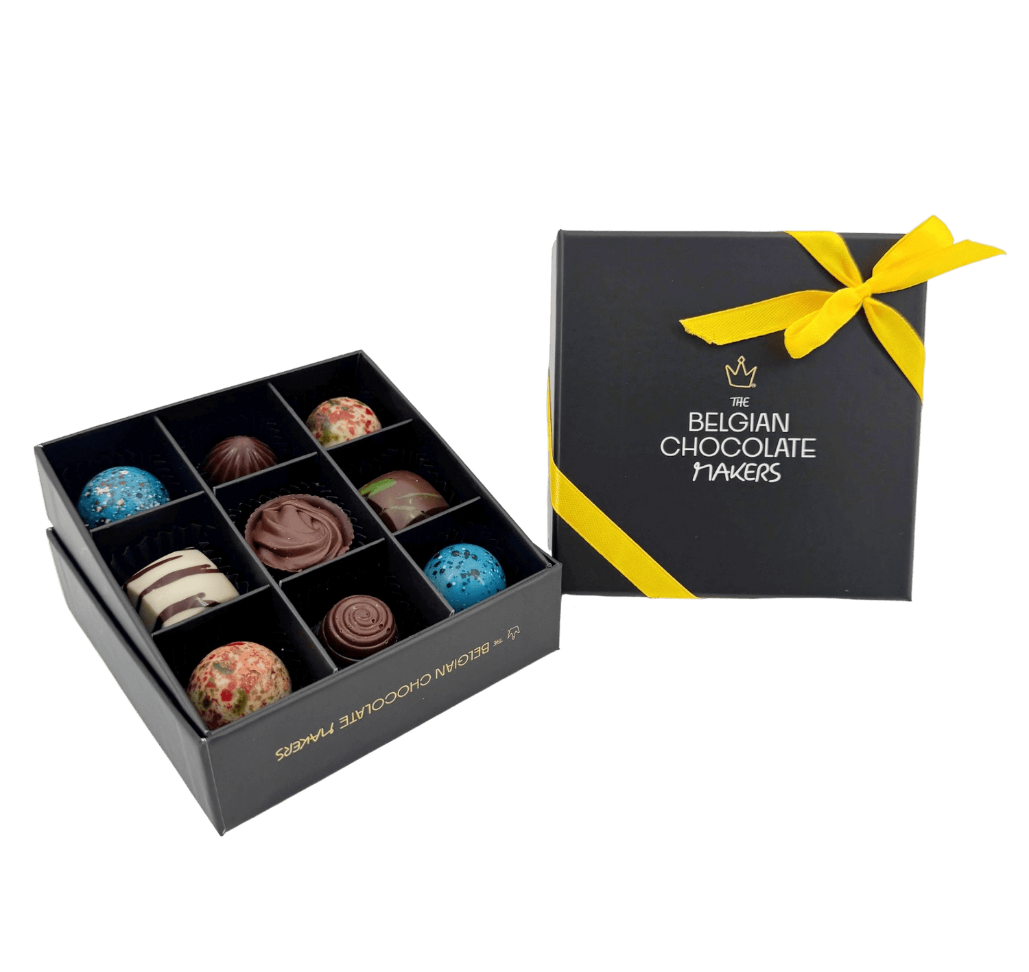 Luxury box of 9 chocolate pralines 135g