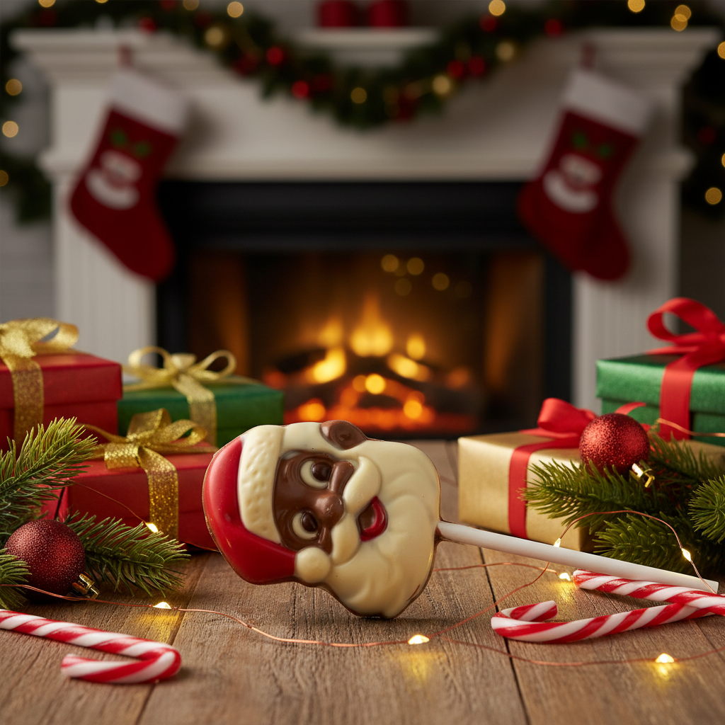 Milchschokoladen-Weihnachtsmann-Lollipop 20g