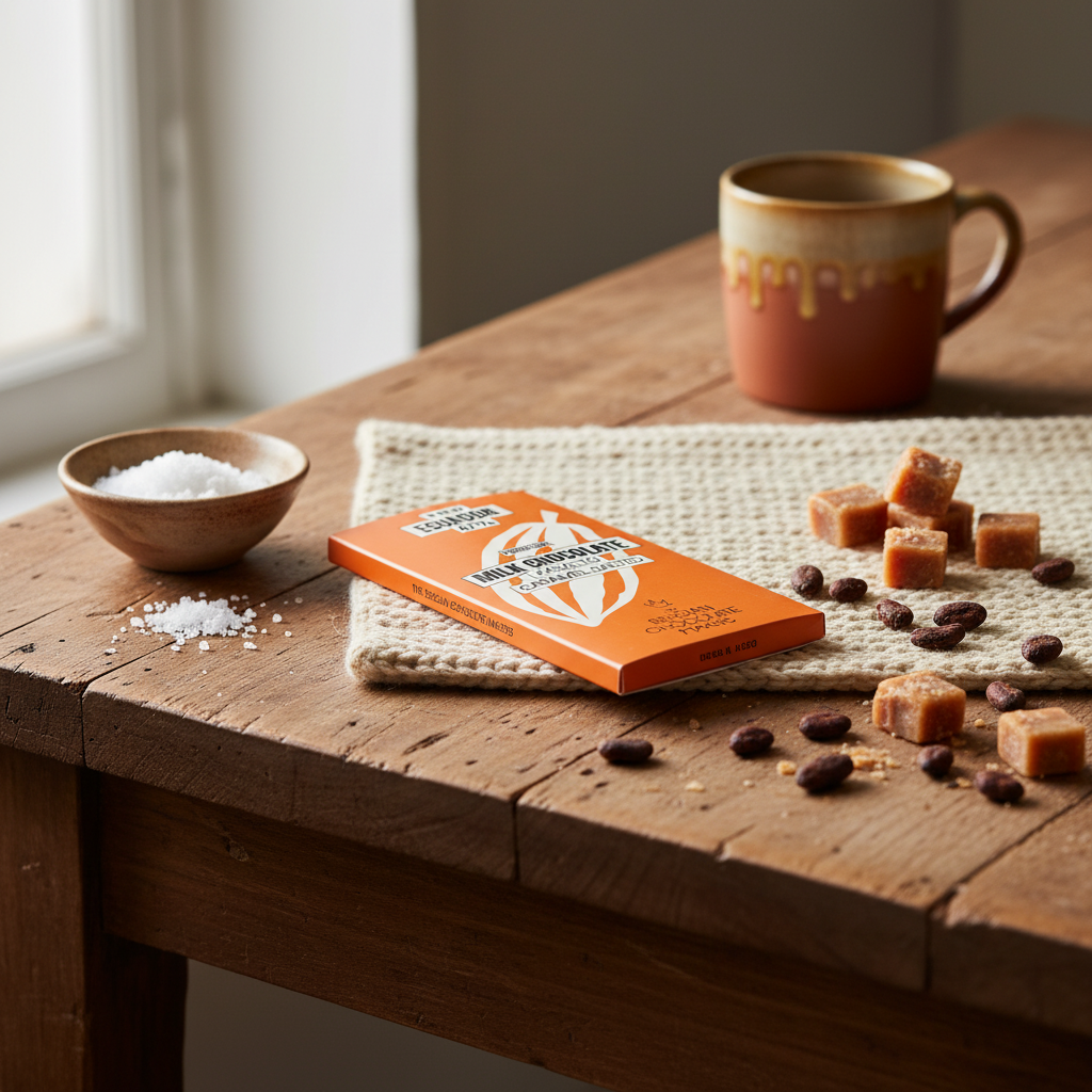 Chocolate bar Kasalto origin Ecuador 47% salted caramel