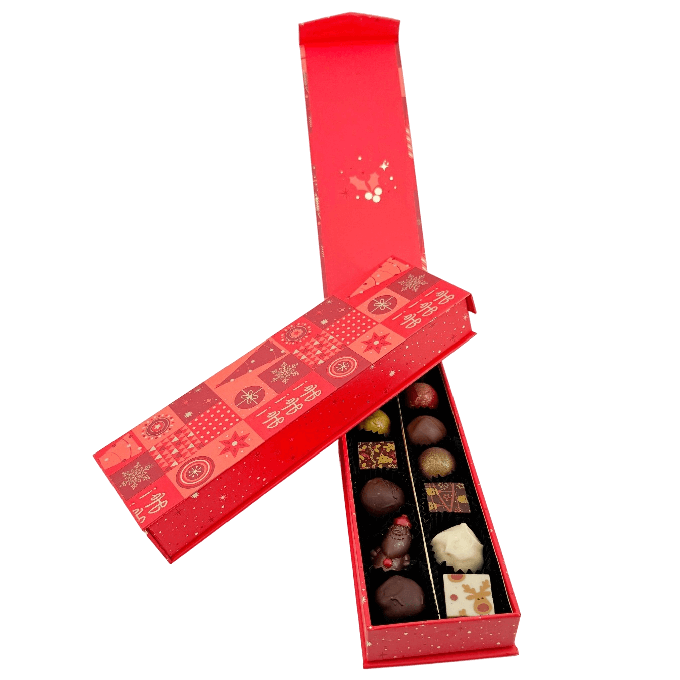 Weihnachten 14 Pralinen und Trüffel Schachtel ho-ho-ho 225g