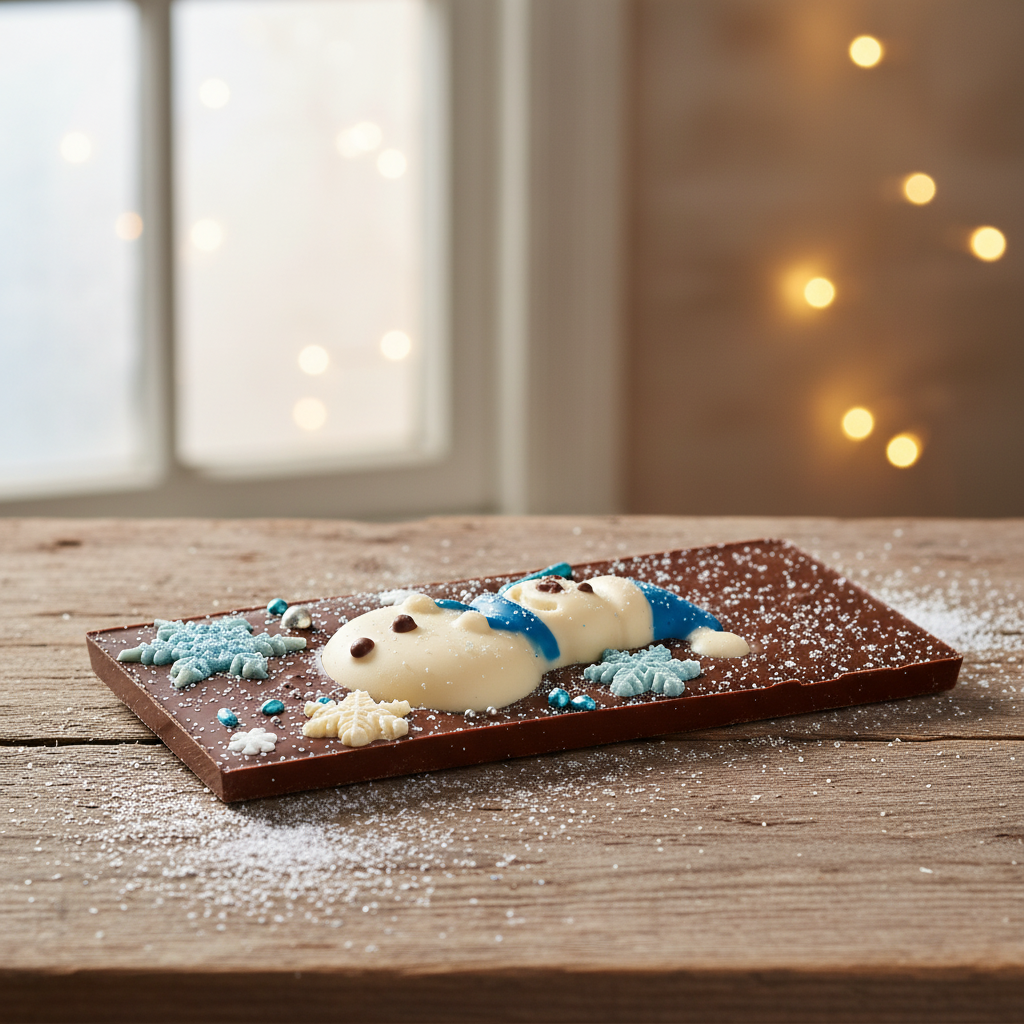 Wintertafel aus dunkler Schokolade 120g