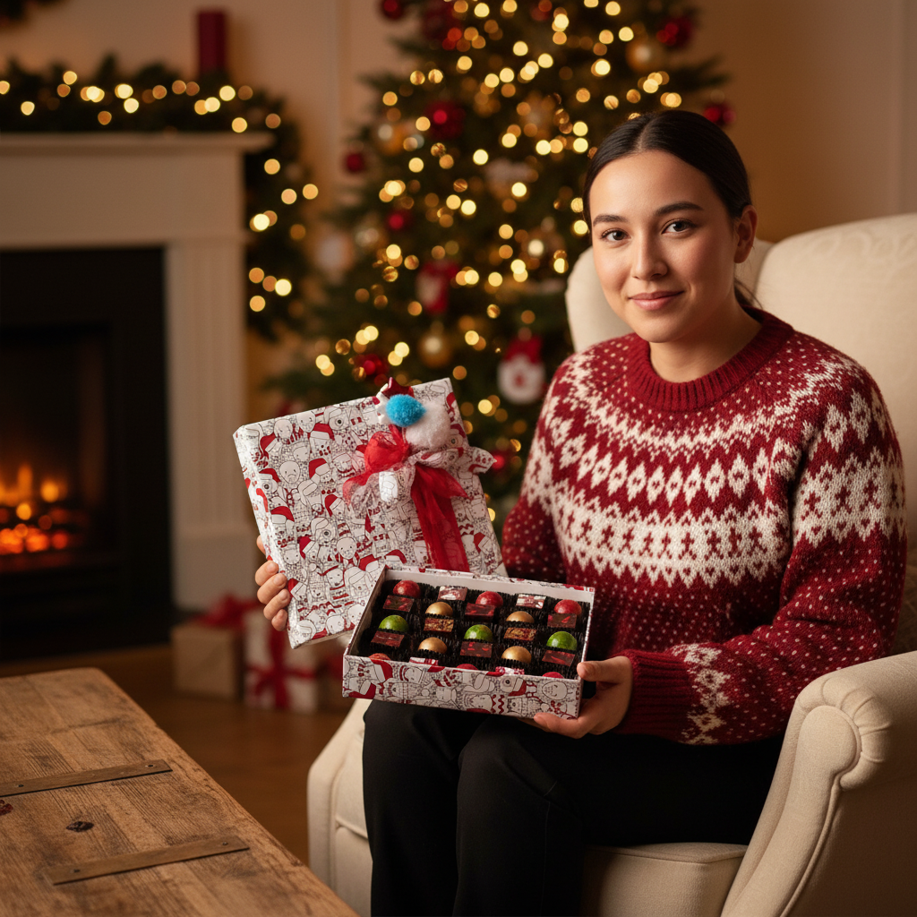 Christmas box 25 pralines 375g