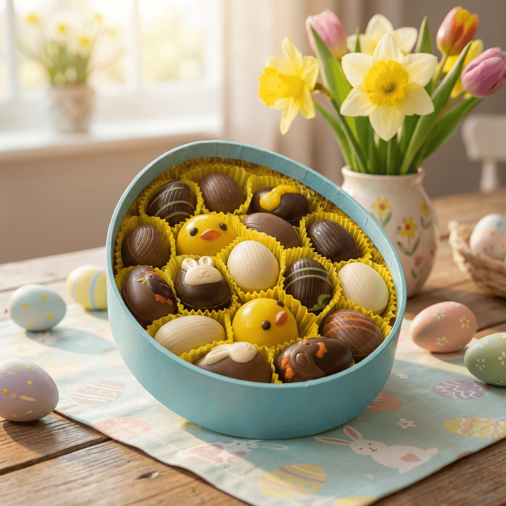 Box of 17 Easter chocolate eggs 145g 5407008470135 The Belgian Chocolate Makers