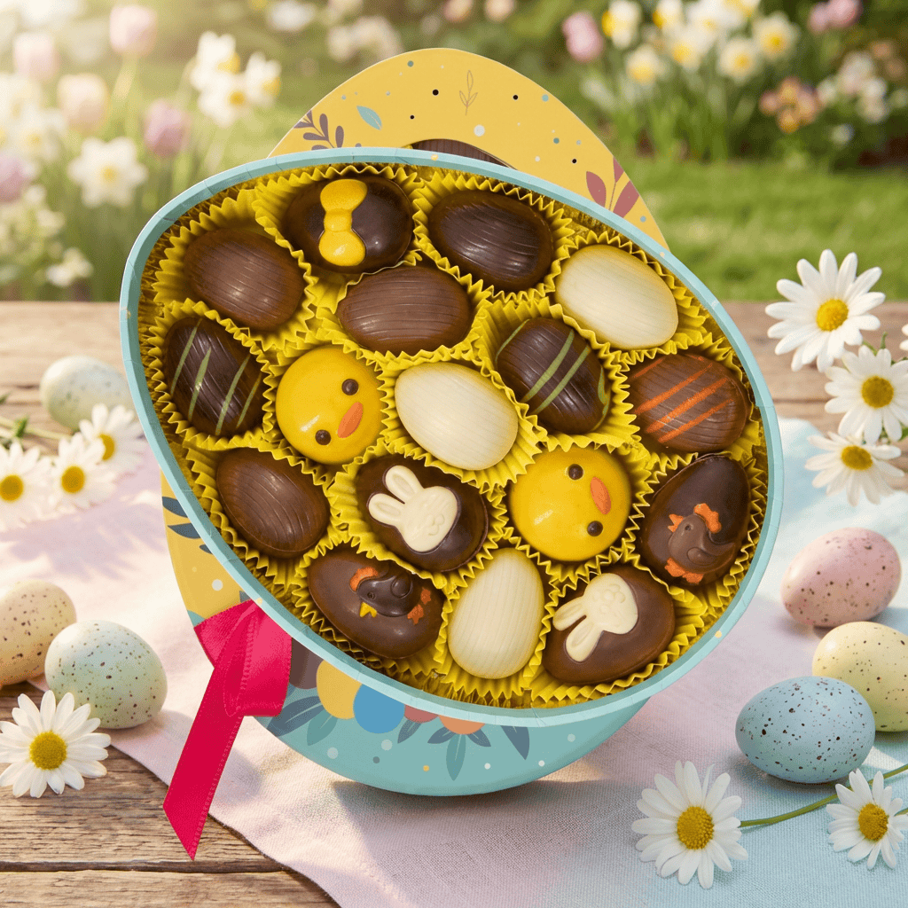 Box of 17 Easter chocolate eggs 145g 5407008470135 The Belgian Chocolate Makers