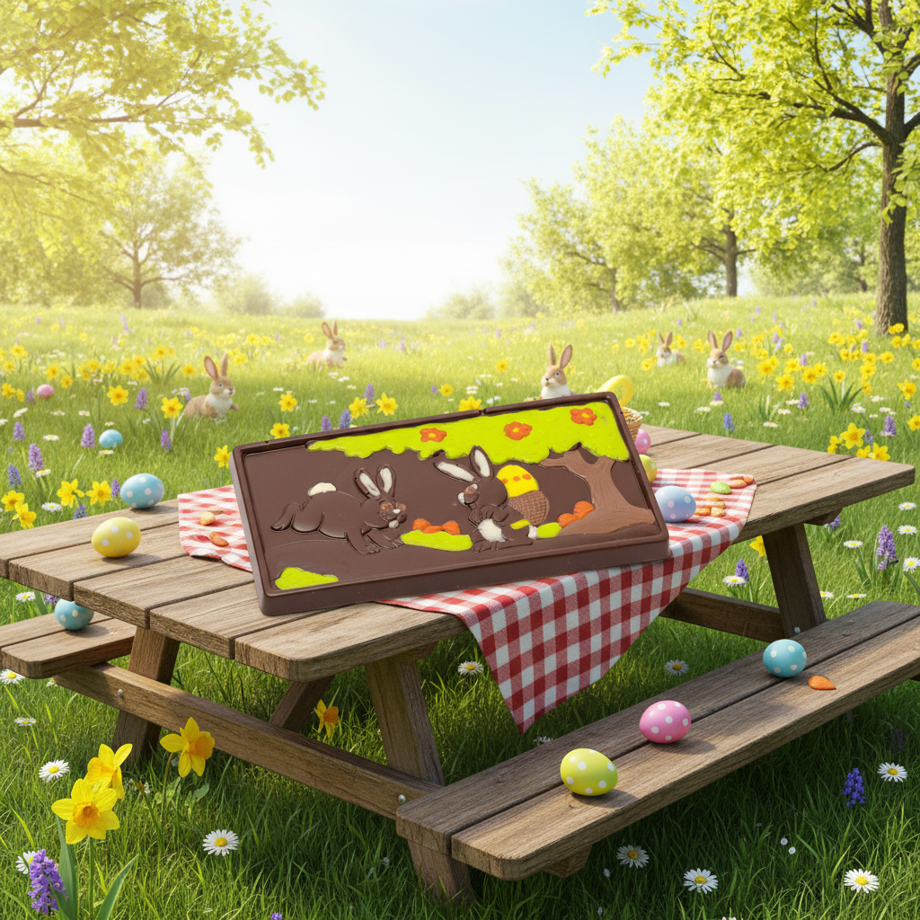 Tavoletta di Pasqua al cioccolato fondente 120g