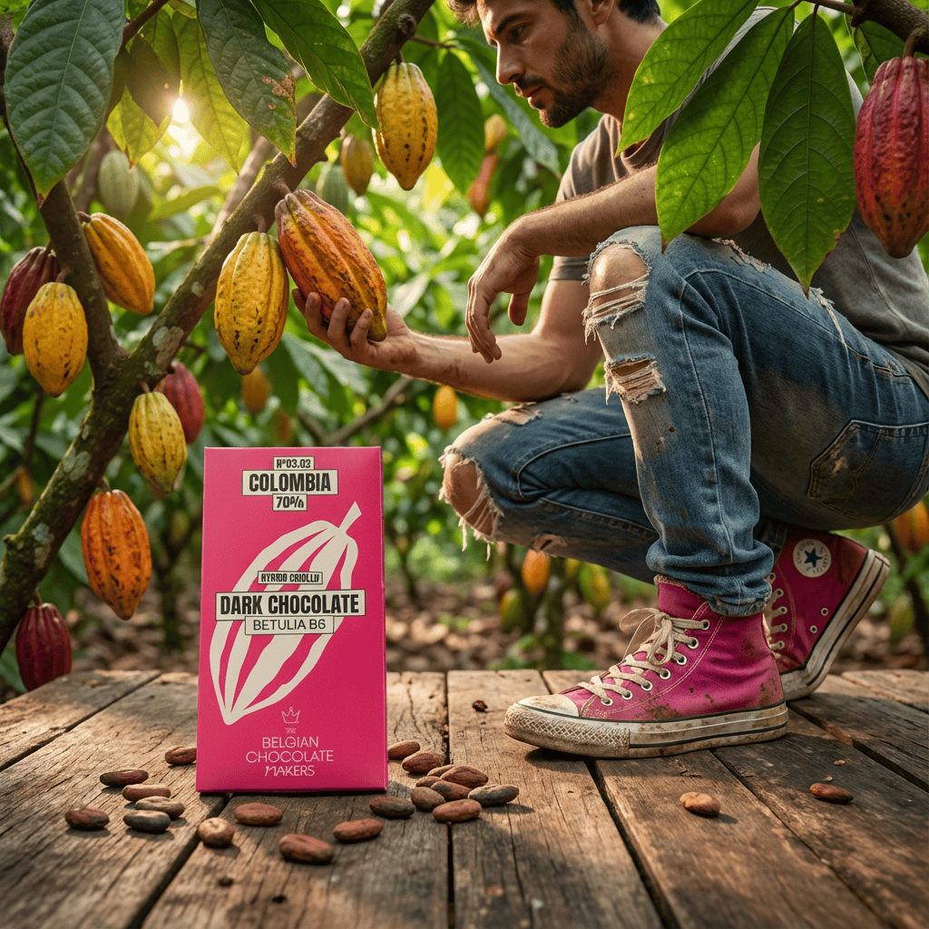 Chocolate bar origin Colombia Betulia B6 70% 5407008478261 The Belgian Chocolate Makers