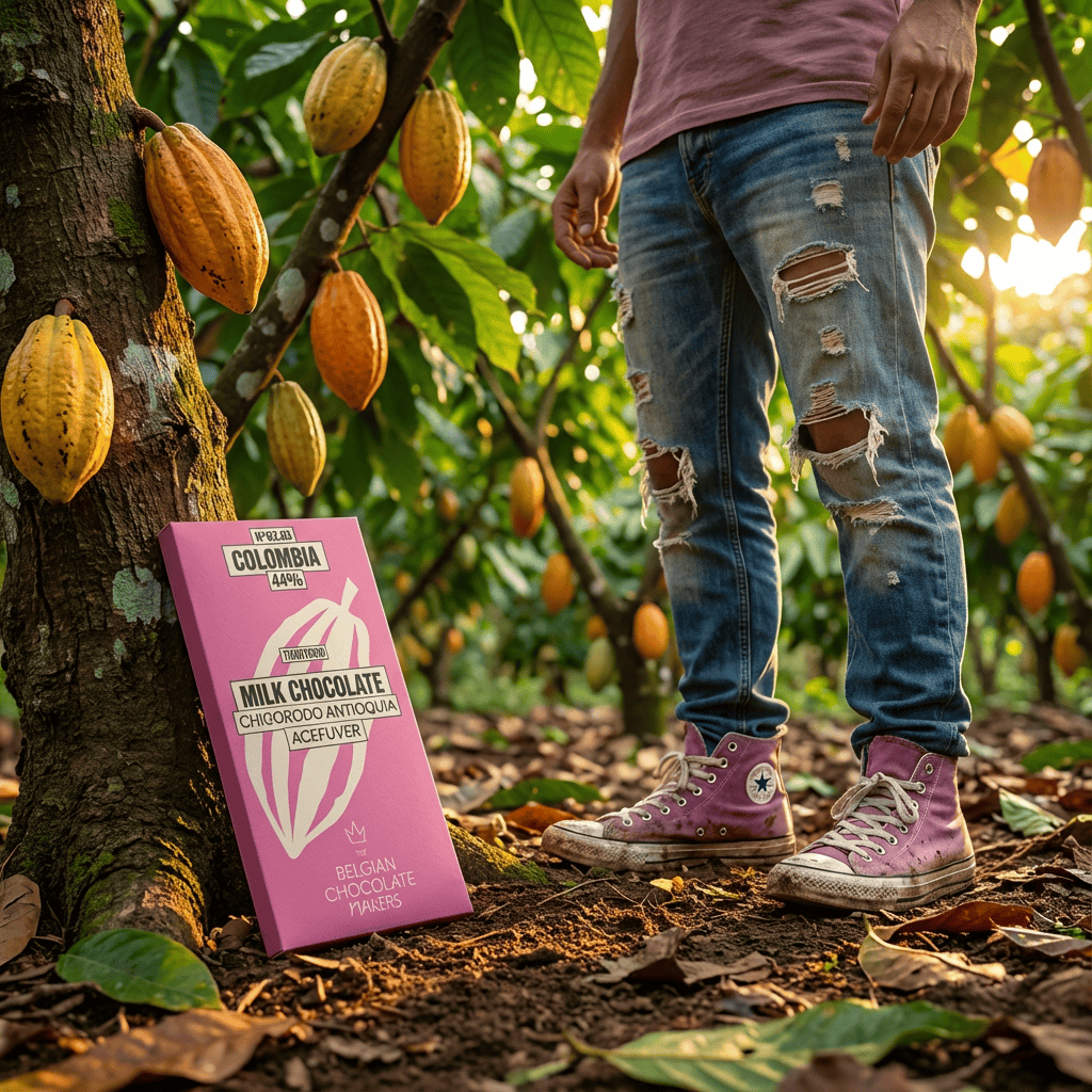 Chocolate bar origin Colombia Chigorodo Antiquia Acefuver 44% 5407008479343 The Belgian Chocolate Makers