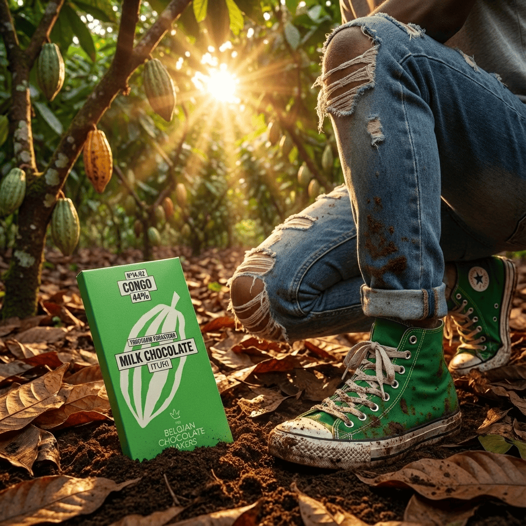 Chocolate bar origin Congo Ituri 44% 5407008477783 The Belgian Chocolate Makers