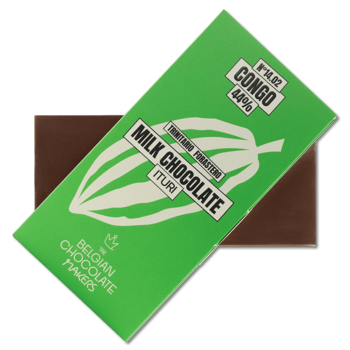 Chocolate bar origin Congo Ituri 44% 5407008477783 The Belgian Chocolate Makers