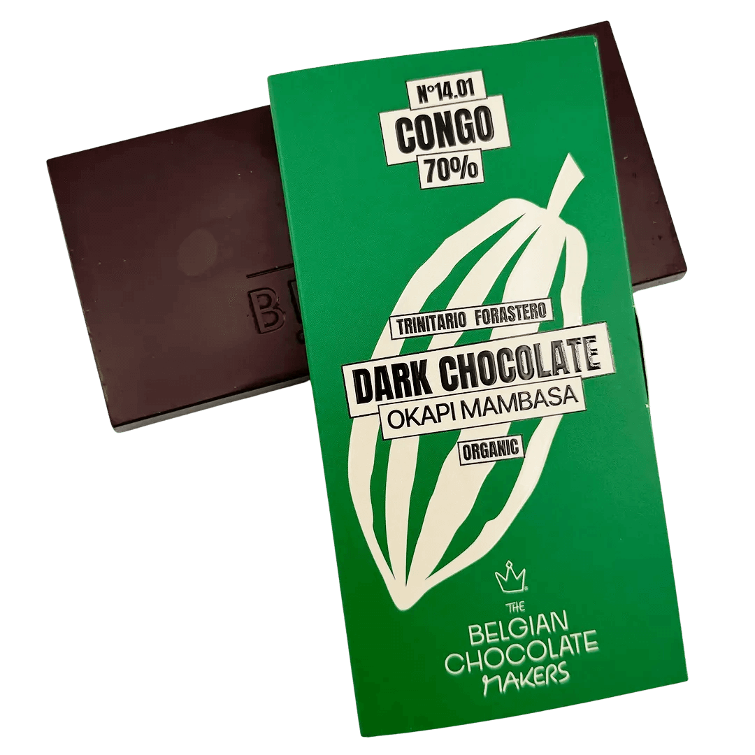 Chocolate bar origin Congo Okapi Mambasa 70% 5407008478223 The Belgian Chocolate Makers