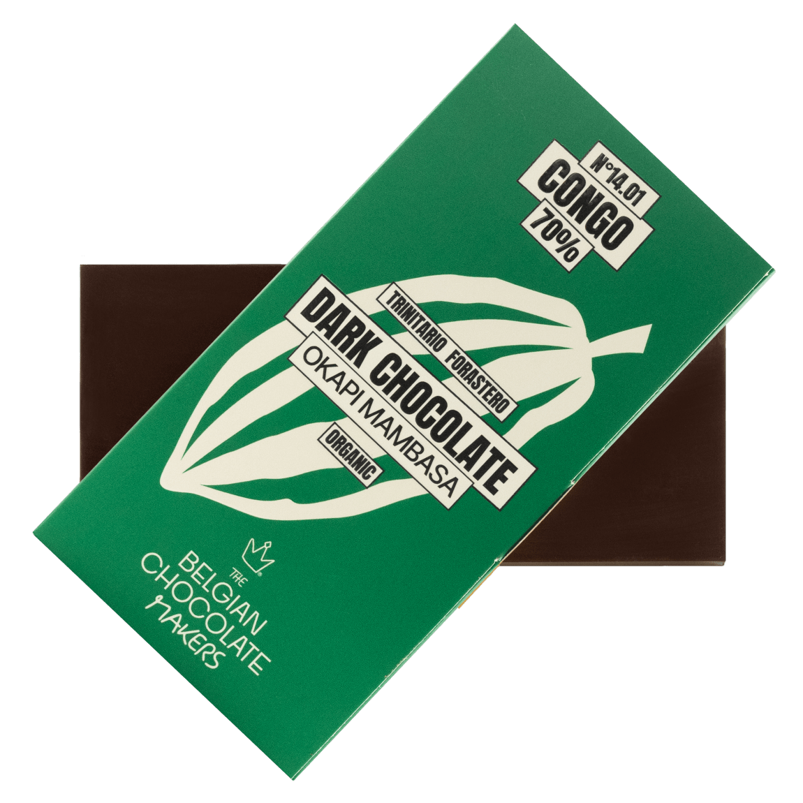 Chocolate bar origin Congo Okapi Mambasa 70% 5407008478223 The Belgian Chocolate Makers