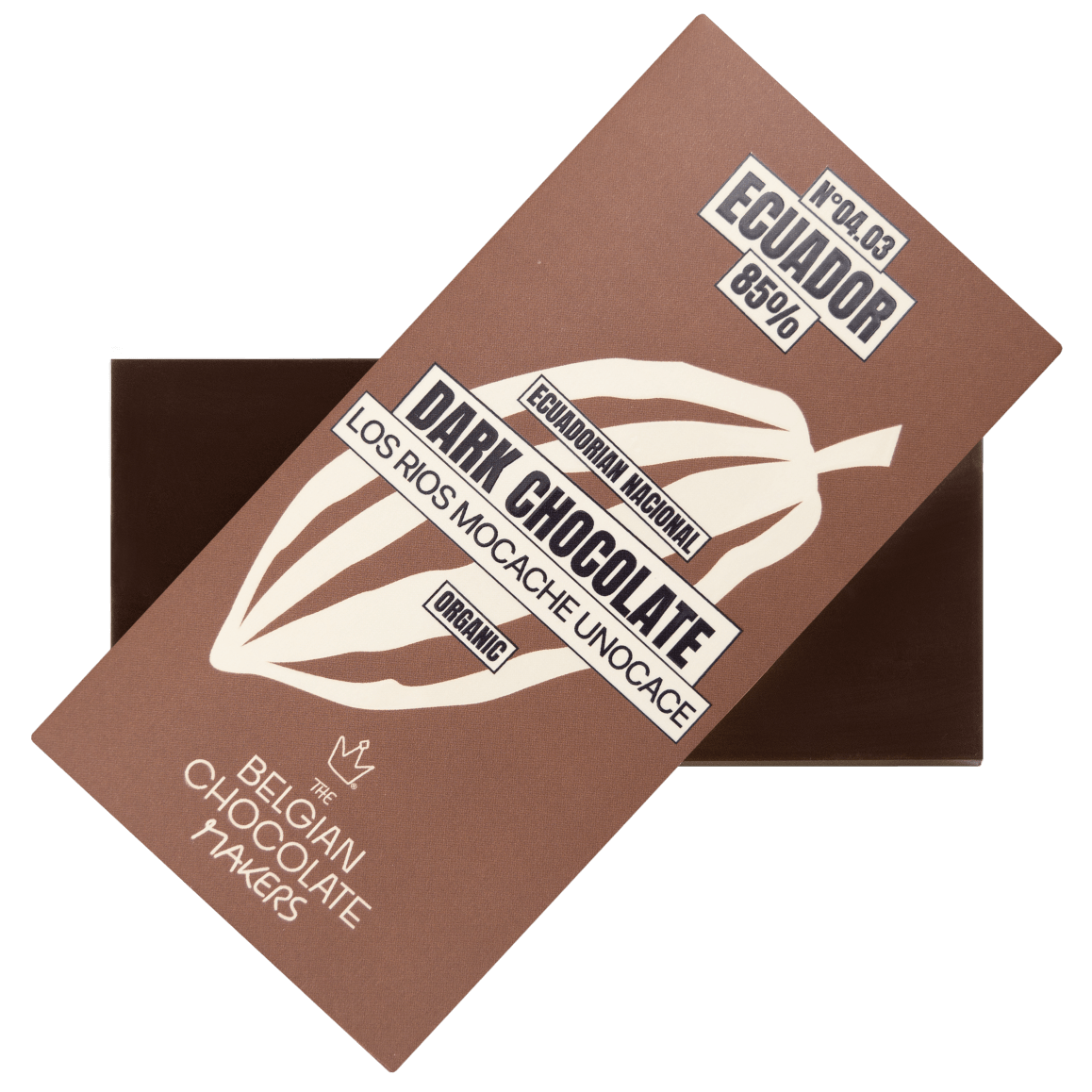 Chocolate bar origin Ecuador Los Rios Mocache Unocace 85% 5407008470227 The Belgian Chocolate Makers