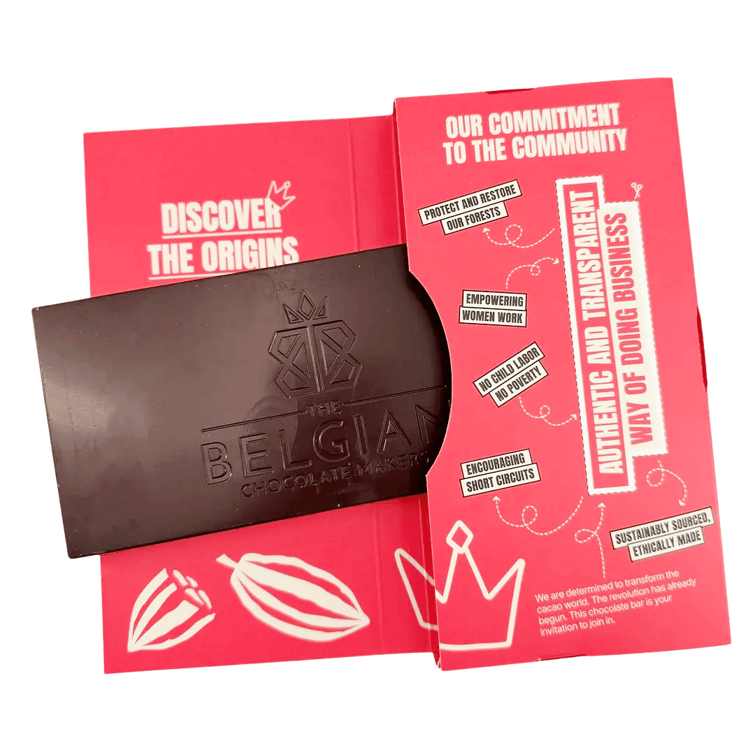 Chocolate bar origin Honduras Mayan Red 75% 5407008476014 The Belgian Chocolate Makers