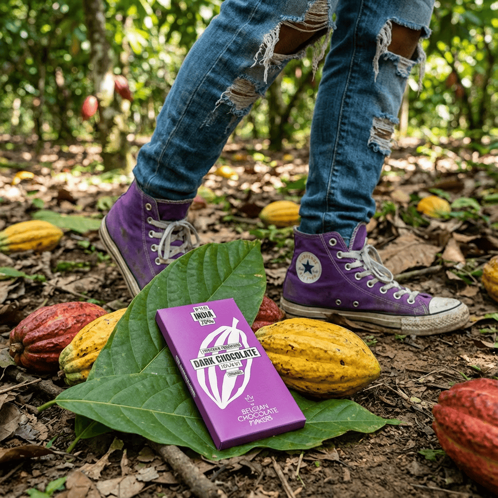 Chocolate bar origin India Idukki Kerala 75% 5407008476342 The Belgian Chocolate Makers