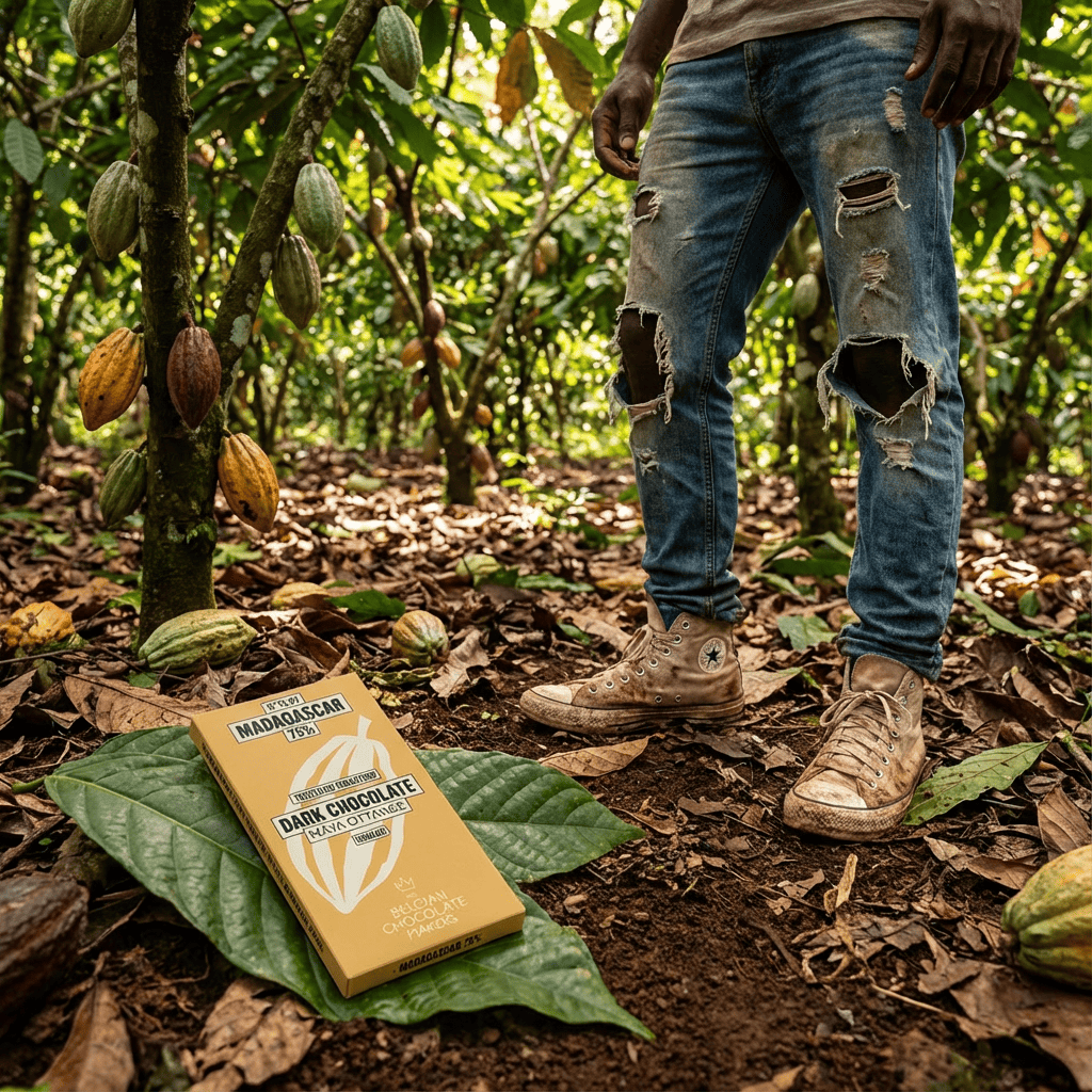 Chocolate bar origin Madagascar Mava Ottange 75% 5407008476113 The Belgian Chocolate Makers