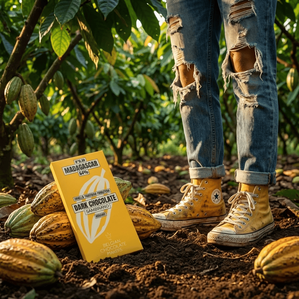 Chocolate bar origin Madagascar Sambirano 64% 5407008479527 The Belgian Chocolate Makers