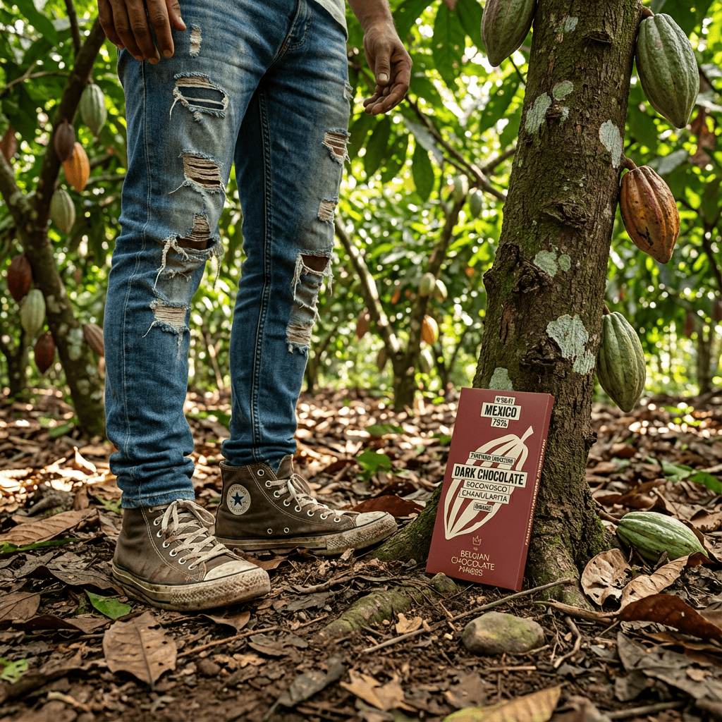 Chocolate bar origin Mexico Soconusco Chamulapita 75% 5407008475994 The Belgian Chocolate Makers