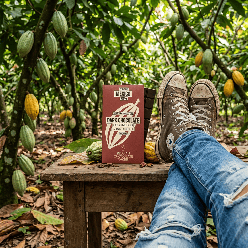 Chocolate bar origin Mexico Soconusco Chamulapita 75% 5407008475994 The Belgian Chocolate Makers