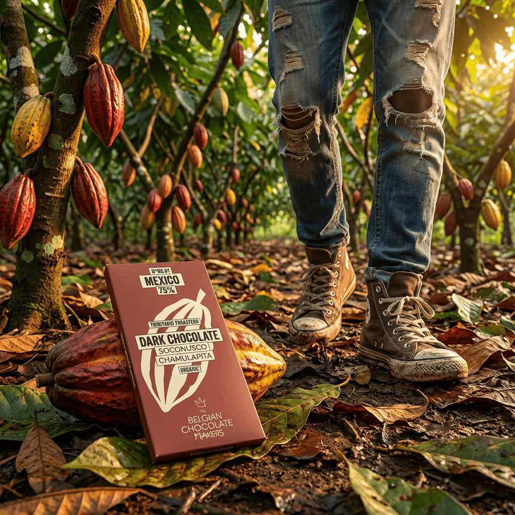 Chocolate bar origin Mexico Soconusco Chamulapita 75% 5407008475994 The Belgian Chocolate Makers