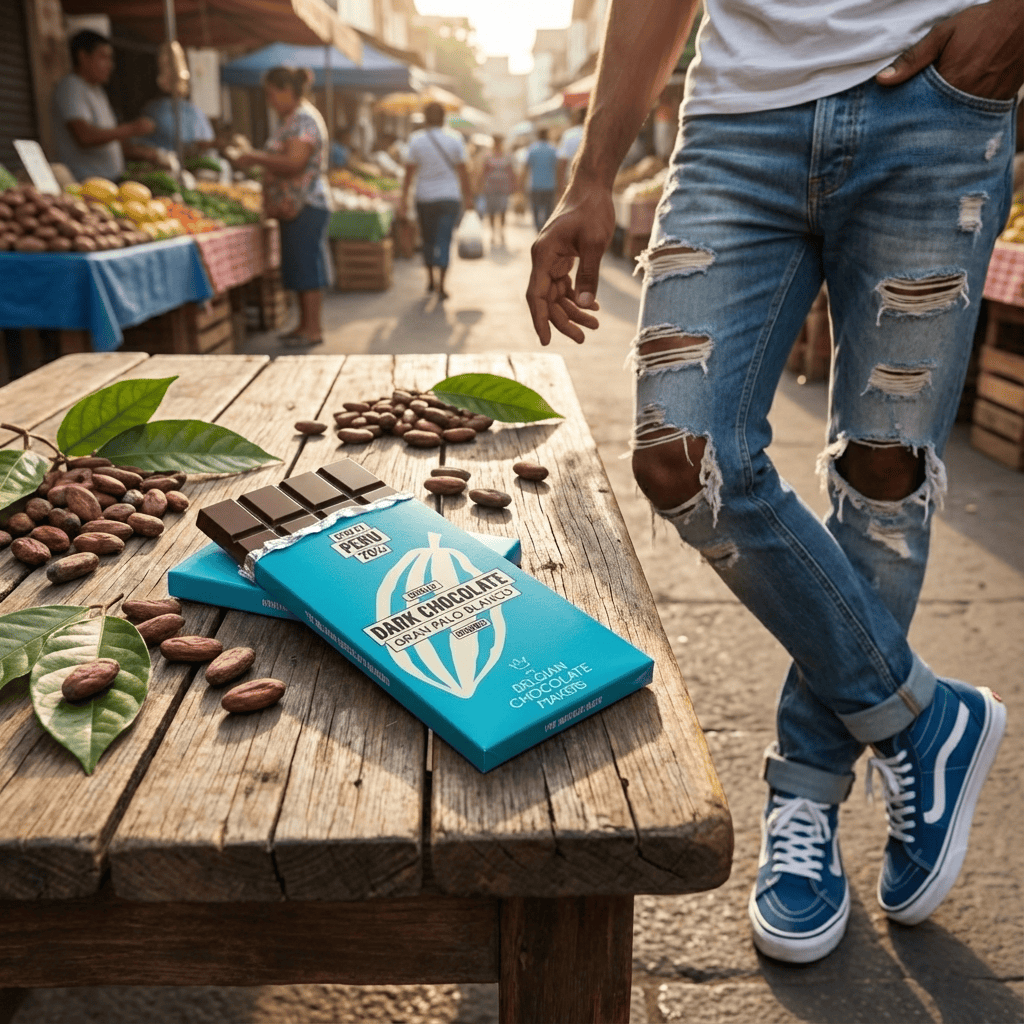 Chocolate bar origin Peru Gran Palo Blanco 70% 5407008478285 The Belgian Chocolate Makers