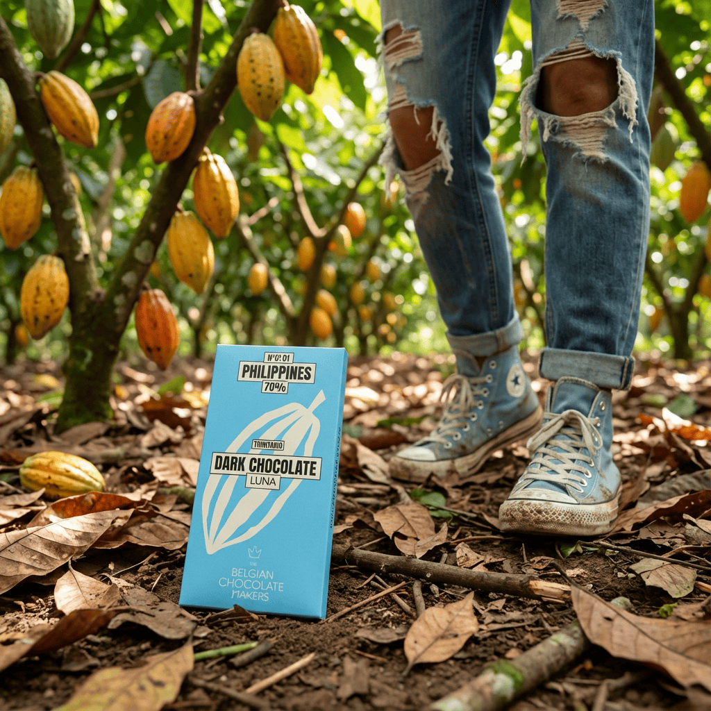 Chocolate bar origin Philippines Luna 70% 5407008476243 The Belgian Chocolate Makers