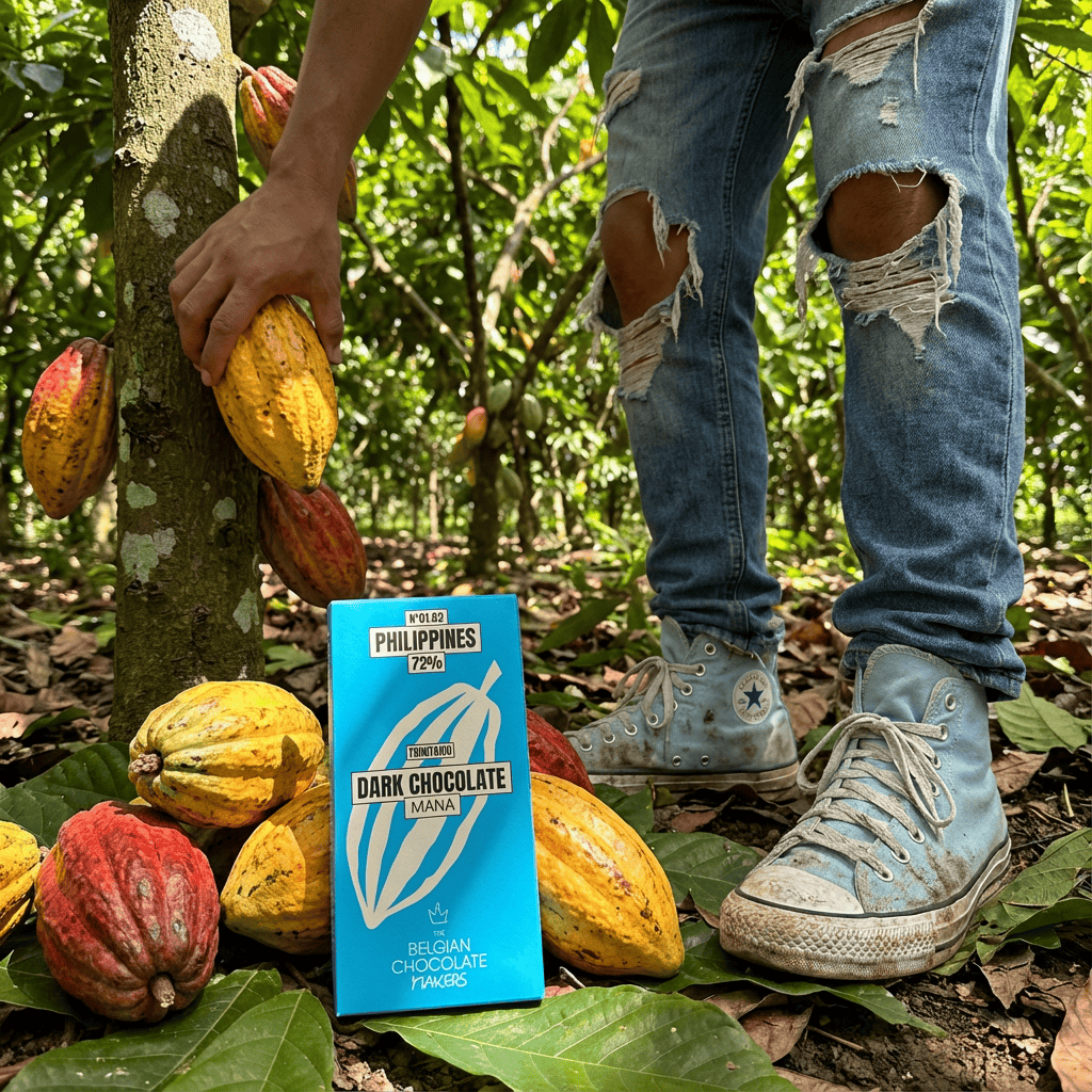 Chocolate bar origin Philippines Mana 72% 5407008477790 The Belgian Chocolate Makers