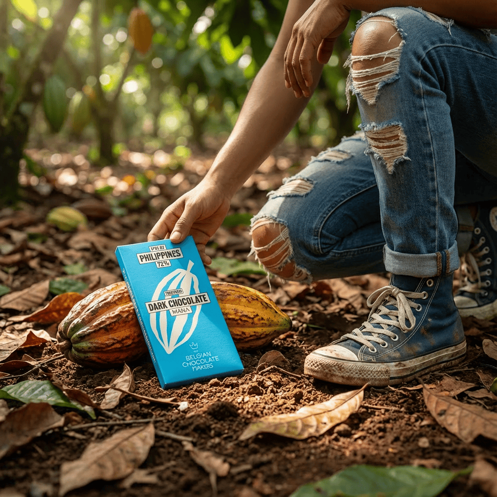 Chocolate bar origin Philippines Mana 72% 5407008477790 The Belgian Chocolate Makers