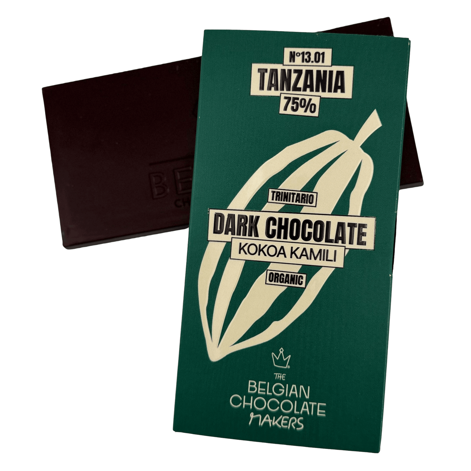 Chocolate bar origin Tanzania Kokoa Kamili 75% 5407008475987 The Belgian Chocolate Makers