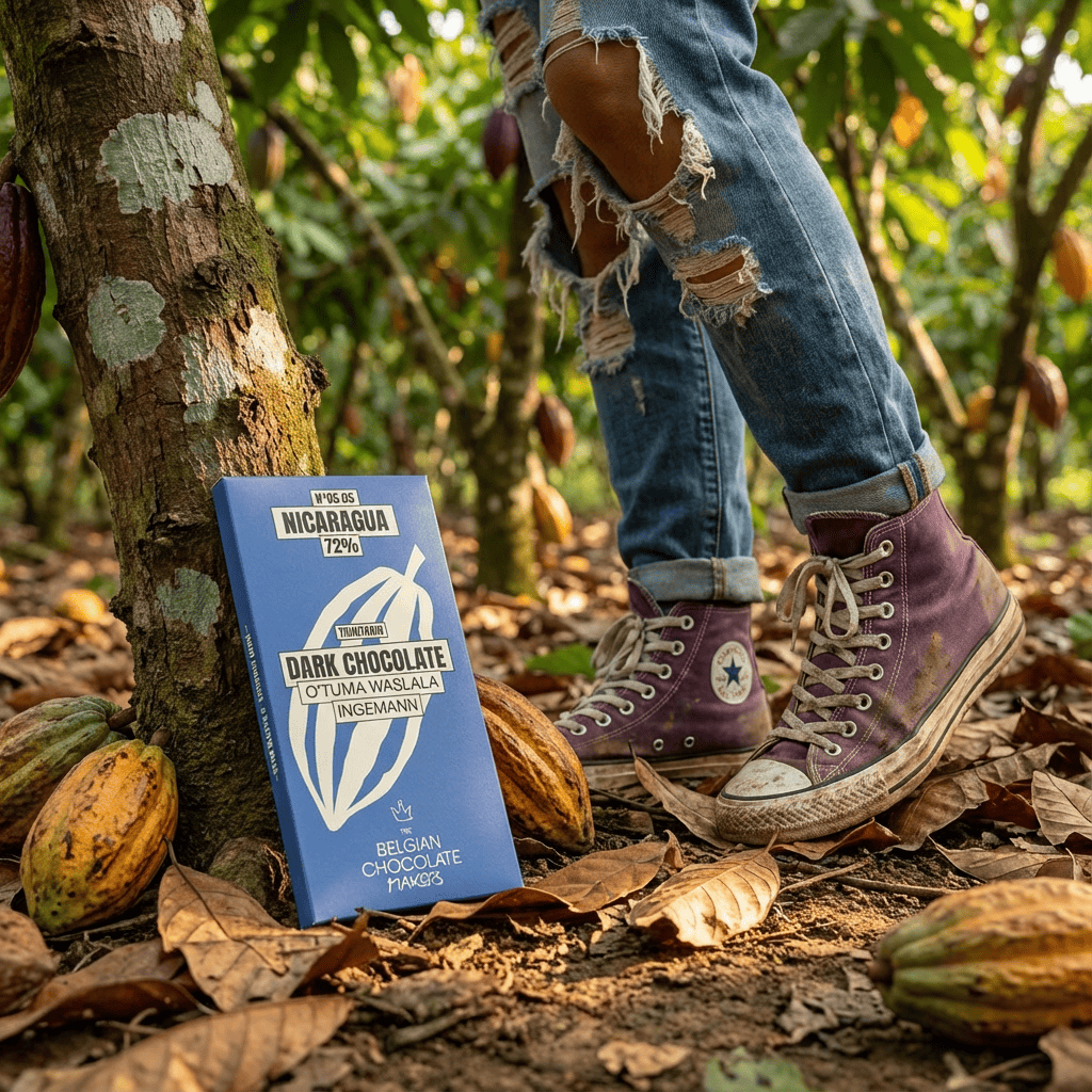 Chocolate bar single origin Nicaragua O'Tuma Waslala Ingemann 72% 5407008479336 The Belgian Chocolate Makers