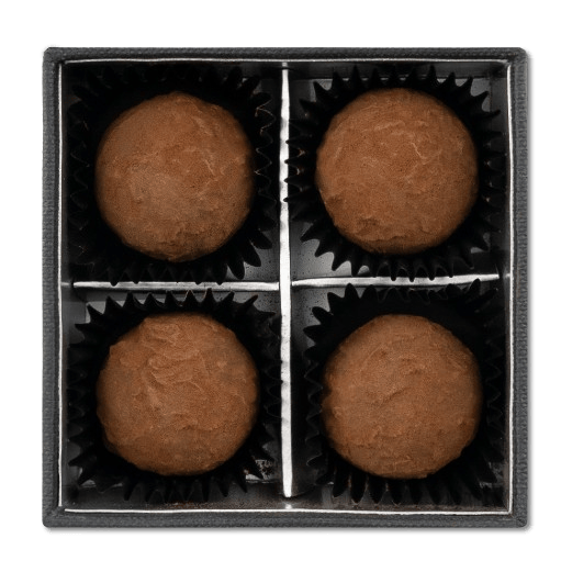 Chocolate truffles cacao 4 pieces 50g 5407008470968 The Belgian Chocolate Makers