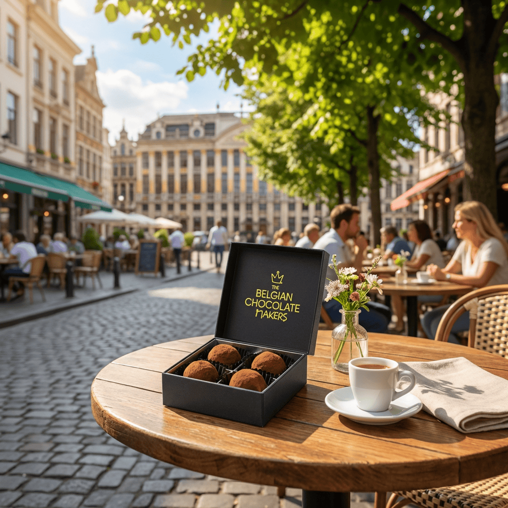 Chocolate truffles cacao 4 pieces 50g 5407008470968 The Belgian Chocolate Makers