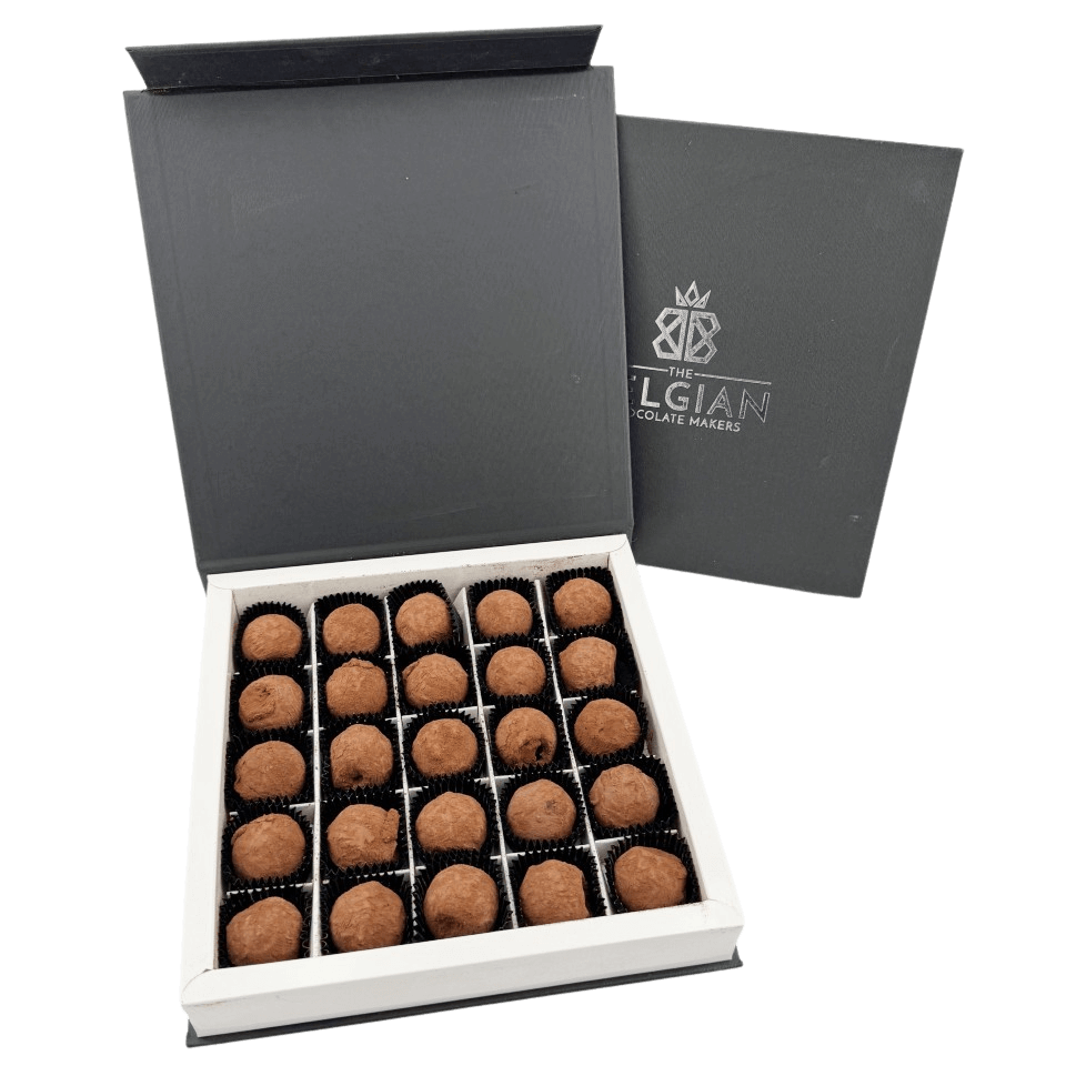 Chocolate truffles cacao flavour 25 pieces 5407008477424 The Belgian Chocolate Makers