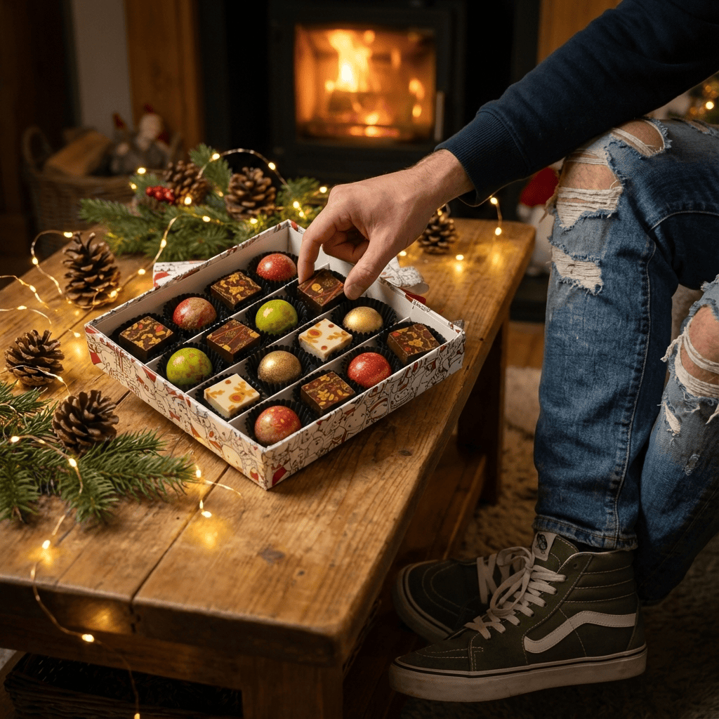 Christmas box 16 pralines 240g 5407008477936 The Belgian Chocolate Makers