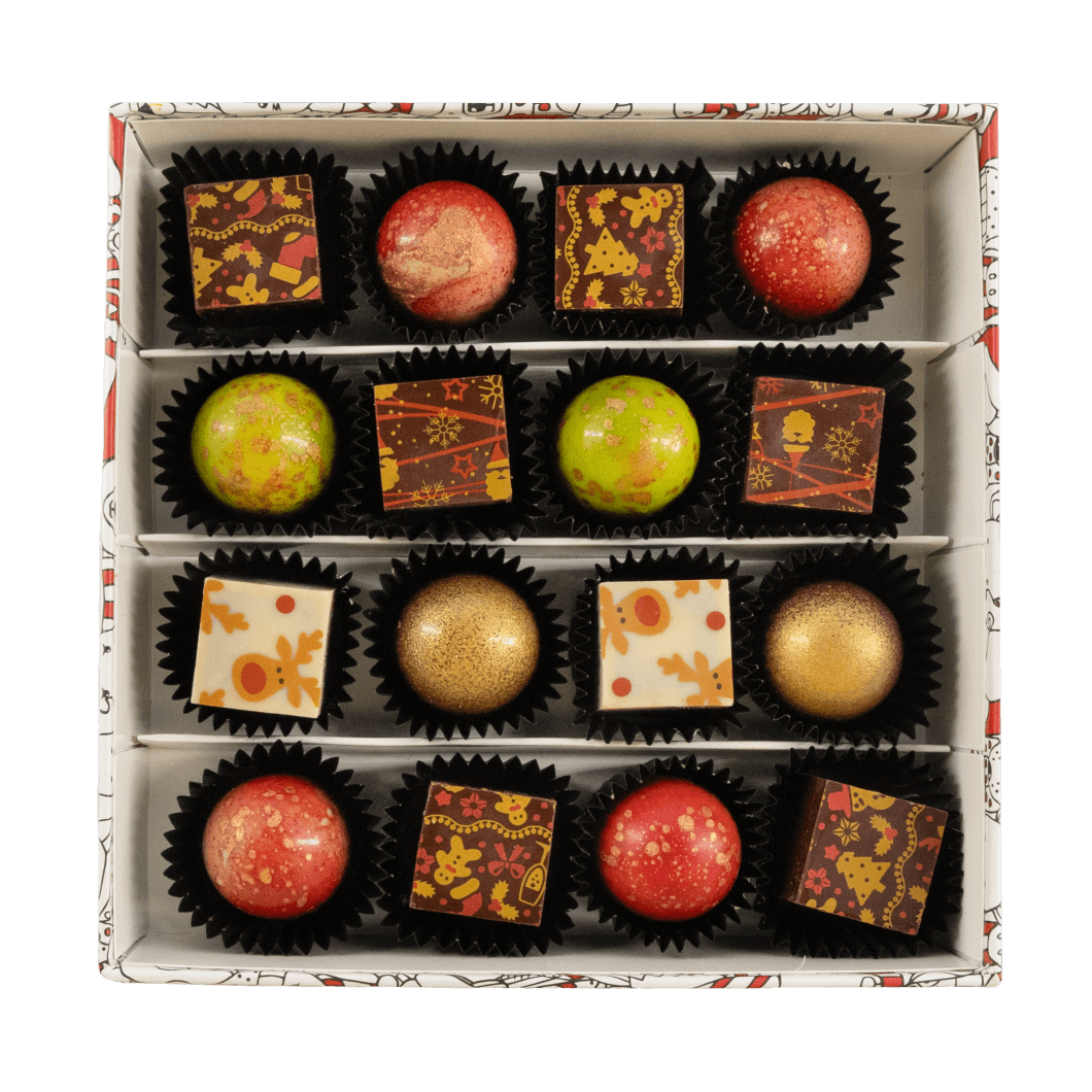 Christmas box 16 pralines 240g 5407008477936 The Belgian Chocolate Makers