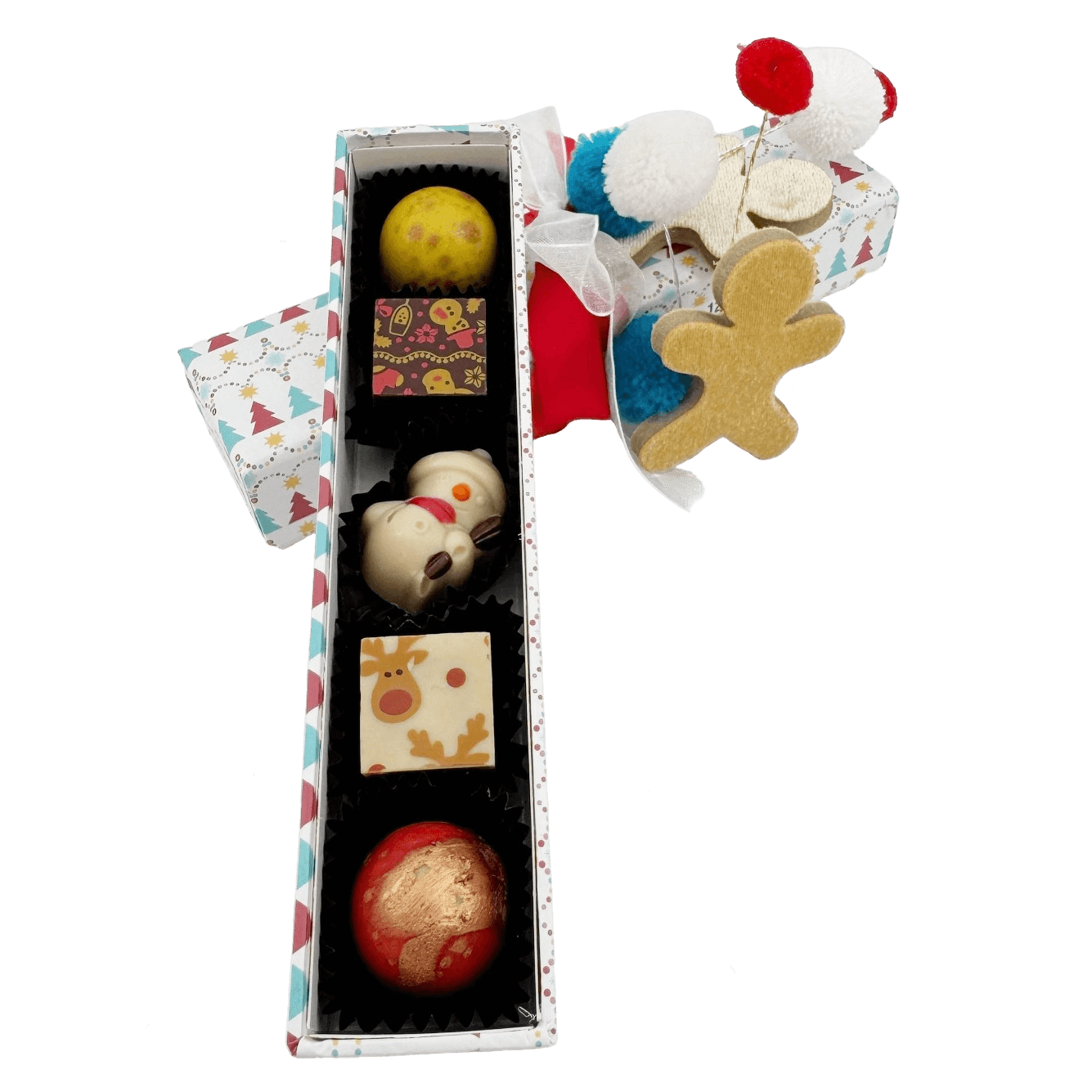 Christmas box my bear friend 5 pralines 75g 5407008478582 The Belgian Chocolate Makers
