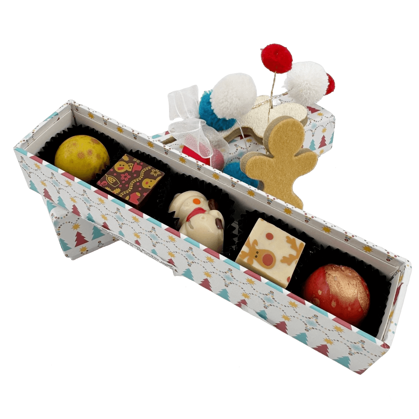Christmas box my bear friend 5 pralines 75g 5407008478582 The Belgian Chocolate Makers