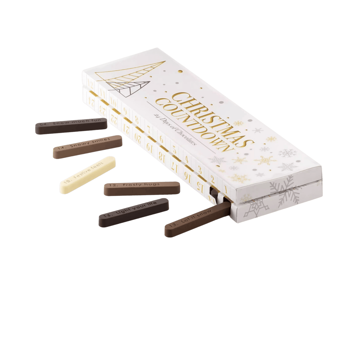 Christmas countdown advent calendar 24 stick 5407008470432 The Belgian Chocolate Makers