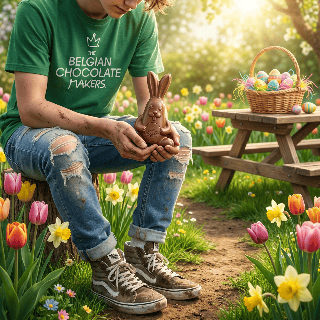 Cool milk chocolate bunny 30g 5407008471897 The Belgian Chocolate Makers