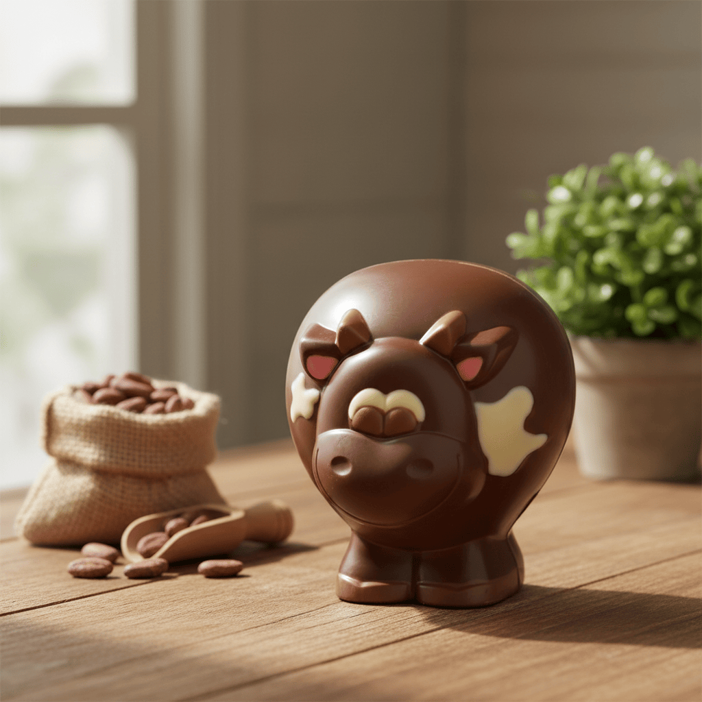 Dark chocolate cow 130g 5407008476519 The Belgian Chocolate Makers