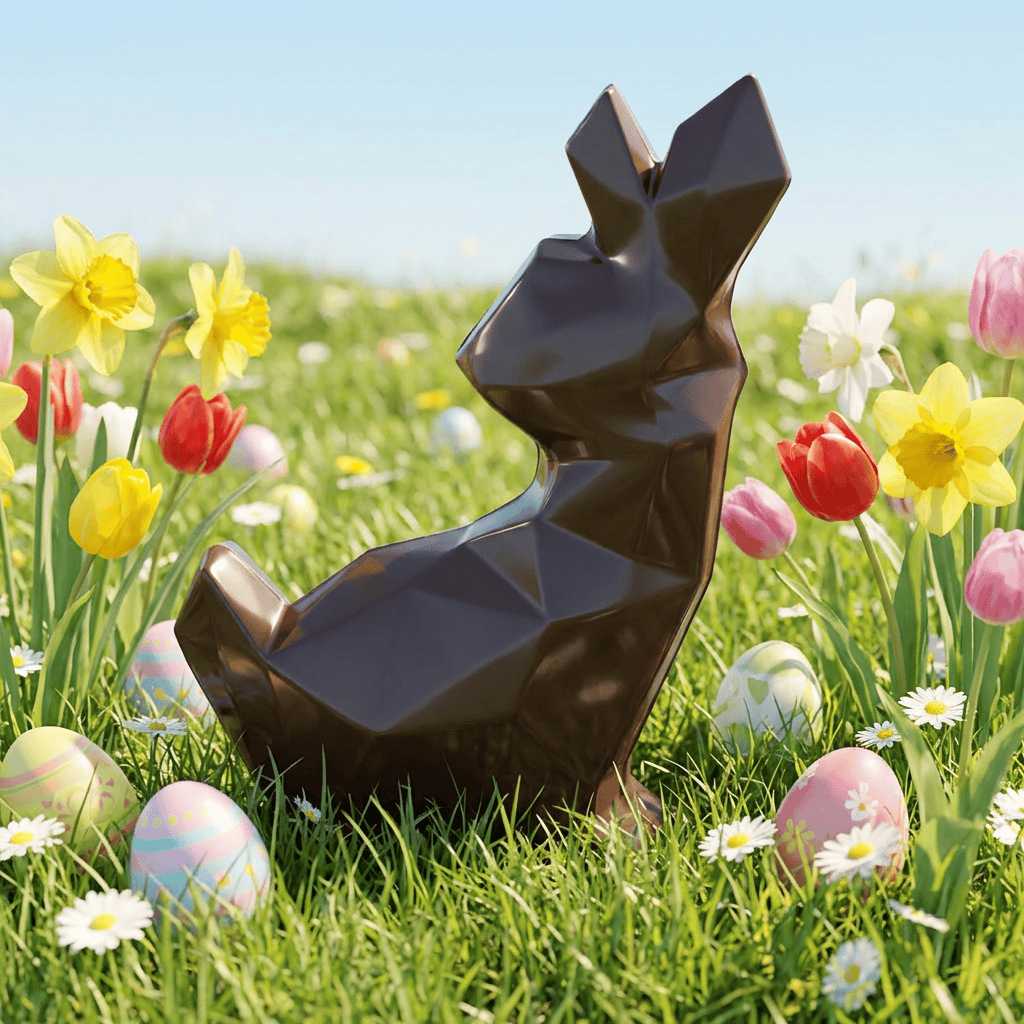 Dark chocolate diamond bunny 45g 5407008471965 The Belgian Chocolate Makers