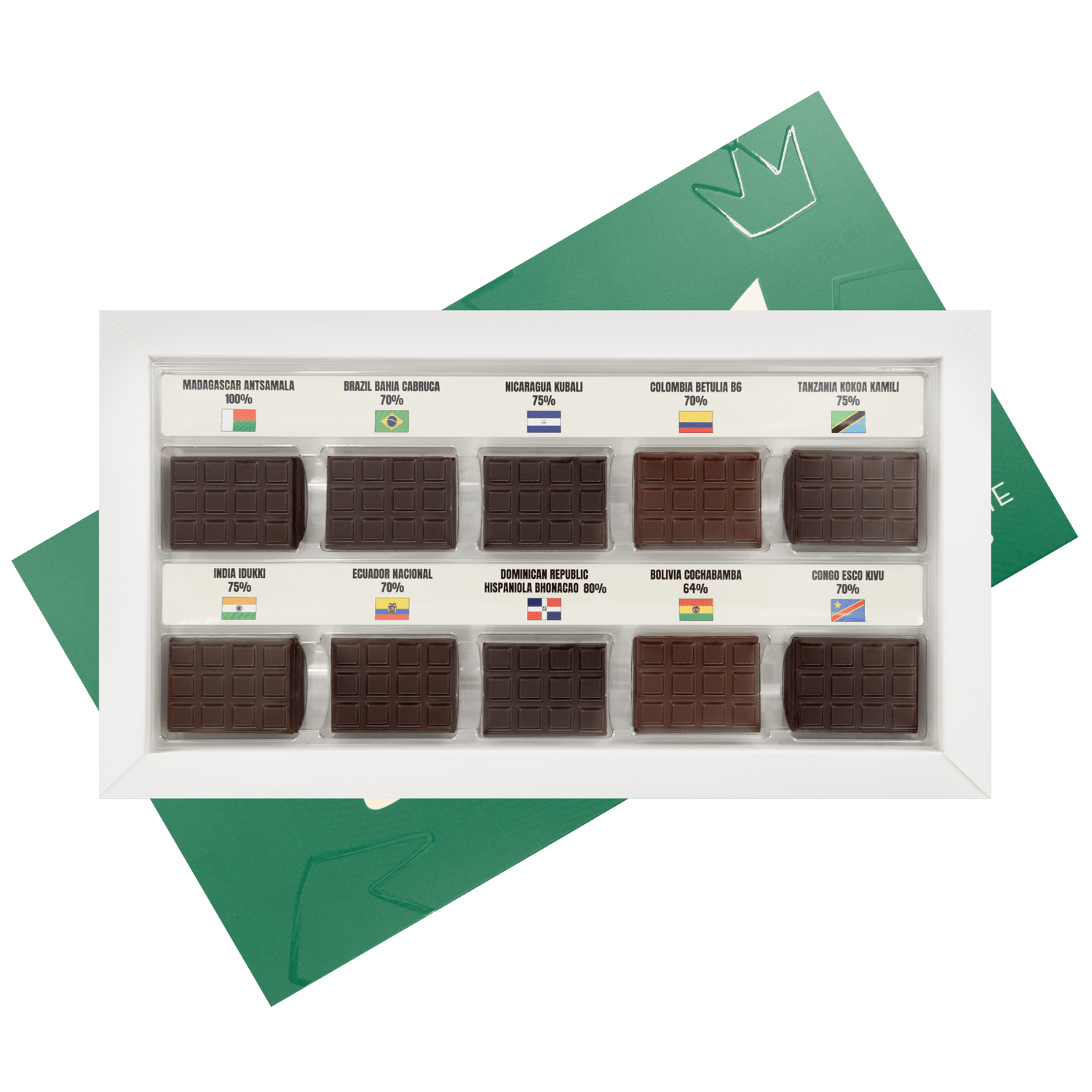 Dark chocolate discovery box with 30 mini bars 5407008478186 The Belgian Chocolate Makers