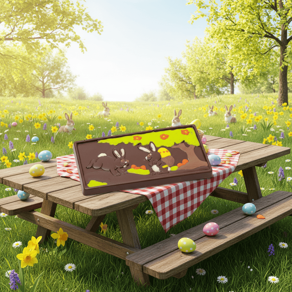 Dark chocolate Easter bar 120g 5407008477431 The Belgian Chocolate Makers