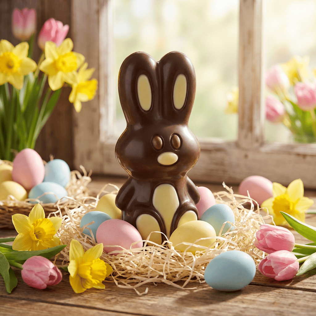 Dark chocolate Easter bunny 220g 5407008475208 The Belgian Chocolate Makers