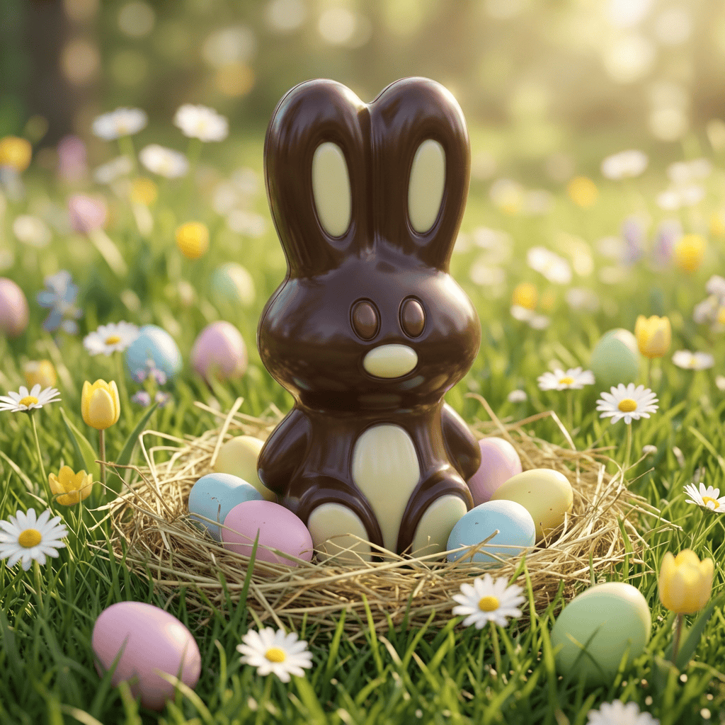 Dark chocolate Easter bunny 220g 5407008475208 The Belgian Chocolate Makers
